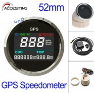 Universal 0~999 Mph Knots Km/h GPS Speedometer Odometer 85mm 220Km/H for Car Motorcycle LCD Tachomet