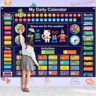 My Daily Calendar for Kids, 3.3 Feet (About 9.1 Meters) Felt Board, Suitable for Children, Preschool