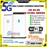 5G Umobile Yes HOME Broadband Zyxel NR5103EV2 Modem 5G EE / 3UK Network Dual band Wifi 6 Portable Ro