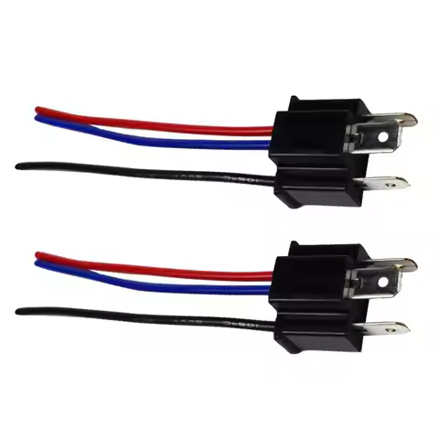 1 Pair 9003 H4 Bulb Socket Wiring Wire Harness Headlight Male Plug Adapter Connector Headlamp Connec