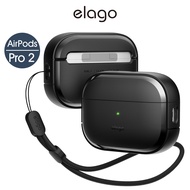 < elago > AirPods Pro 2 E Shock Absorbent Protective Case-Black Earphone Case Apple
