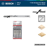 BOSCH ใบเลื่อยจิ๊กซอว์ตัดไม้แบบตรง T101B รหัสสินค้า 2608630030 ( แพ็ก 5 ชิ้น)