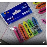 Jinxln arrow sign here sticker sticky note sign here sticker