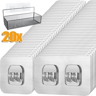 5-20pcs Transparent Strong Self Adhesive Hooks - Bathroom Kitchen Claw Buckle Hanger - Shelf Hook