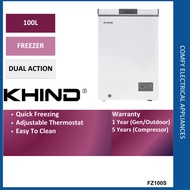 KHIND 100L Chest Freezer Dual Function FZ100S