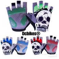 Skeleton Protective Half Finger Gloves