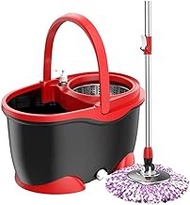 Rotating Mop, Spin Mop Easy Mop and Bucket Set for Floor Cleaning, Spinning Rotating with 3 Cleaning Mop Heads Decoration