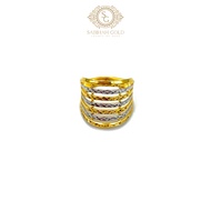 SABIHAHGOLD Ring Fashion 916/22K Original Gold (GR0002352)