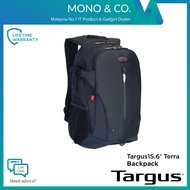 Targus 15.6" Terra Backpack Laptop Bag With Ergonomic Design W/ Built Rain Cover - Black (TSB226AP)