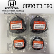 OEM Thailand 1set 4pcs Honda Civic FB TRO 1.8cc &amp; 2.0cc Front Absorber Mounting &amp; Absorber Bearing Set