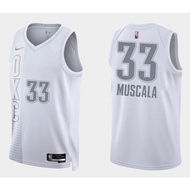2026 NBA Oklahoma City Thunder 33 Jersey #       Muscala 75th Diamond Logo Basketball Jersey in Whit