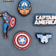 JJBXC Charm Captain America Shield Design Shoe Accessories
