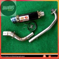 Red LEO RL EKZOS Y15ZR EX5 WAVE 100/125 DASH 110/125 LC135 BONUS SYM PIPE INLET 51mm Exhaust Muffler