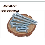 Galvanized hexagonal self-tapping DIN571 Galvanized wood screw Self-tapping screw Extended hexagonal