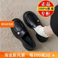 fairy shoes Jenama Leafers kulit wanita 2025 gaya baru musim bunga gaya Inggeris tebal satu kaki kas