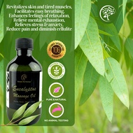 Eucalyptus -Joint Pain Relief Aromatherapy Massage Oil / Bath Oil / Body Oil  1 Liter💥PREMIUM