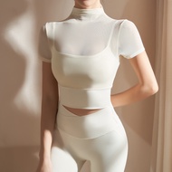 【LASYYOGA】(Fixed Padded) Sports Top Sexy Mesh Quick Drying Yoga Fitness Crop Top