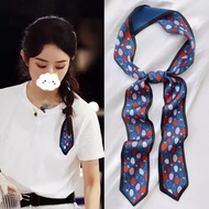Long Small Scarf Female Style Tie Head Braided Headband Tie Bag Ribbon Streamer Decorative Belt Neck