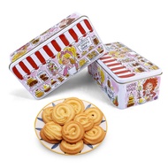 Cartoon Design Ng JYB Rectangular Biscuit Snack Tin Metal Tinplate Iron Tin Container Para