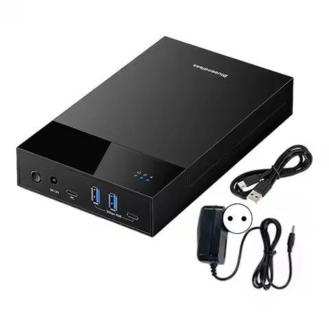 EU Plug 3.5inch 2.5inch External Hard Drive Enclosure Portable SDD Multi-Port Hub USB 3.0 to SATA Ha