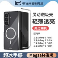 Ultra-Thin Magnetic Absorption Samsung Galaxy Z Fold7 Phone Case Protective Shell Transparent Mens S