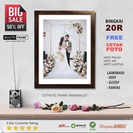 PAKET 20R | FRAME MINIMALIS ESTETIK GRATIS CETAK FOTO | LAMINASI DOFF GLOSSY KANVAS | BEAUTY FRAME