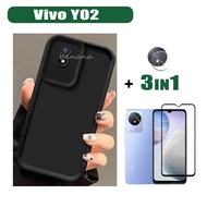 Vivo Y02 Y02A Shockproof Phone Liquid Silicone Soft Cover 3in1 Vivo Y21D Y04 Y03 Y03T Y02S Y91 Y93 Y
