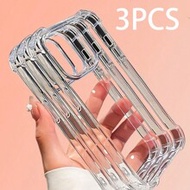 เคสโทรศัพท์ใสกันกระแทกมุมทั้งสี่ 3 ชิ้น สำหรับ I Phone 16 I Phone 16 Pro I Phone 16 Max Sam Sung S25