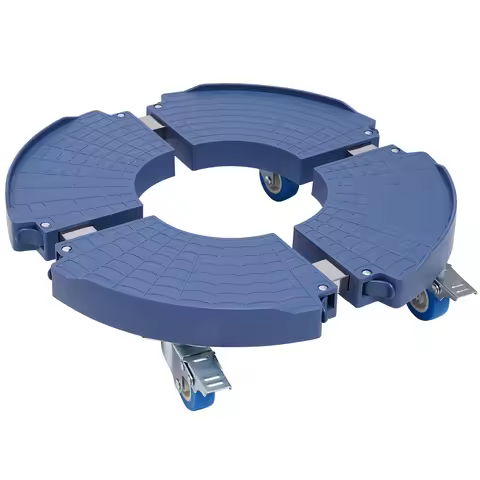 40-58.5cm Plant Dolly Round Flower Pot Trolley Flower Stand Rolling Base with Wheels for Flower Pots