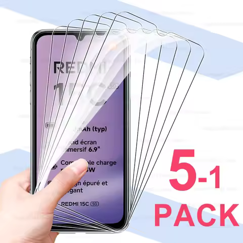 5-1Pcs Glass For Xiaomi Redmi 15C 15 C Redmi15C 4G/5G Original Screen Protector Redmy15 C C15 Europe