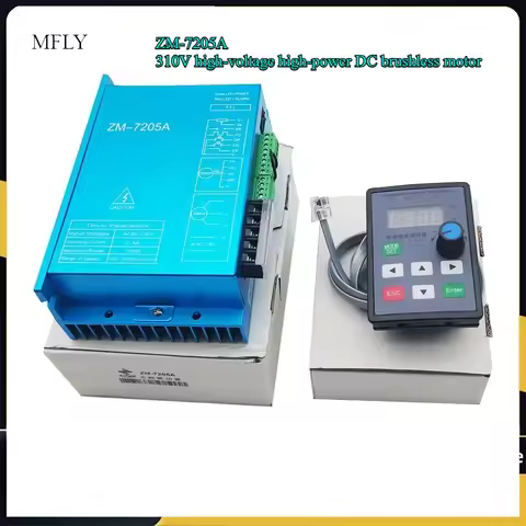 ZM-7205A 310V High Voltage High Power DC Brushless Motor Driver 220V AC Max 5A 1100W BLDC With Handh