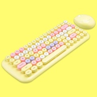 Geezer ชุดคีย์บอร์ดและเมาส์ไร้สาย USB Mini Office สำหรับผู้หญิง คุณภาพสูง สวยงาม สำหรับคอมพิวเตอร์โน