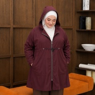 HAZEL TD | HOODIE WINDBREAKER ROSELLE PLUS SIZE MUSLIMAH SEHINGGA 100KG