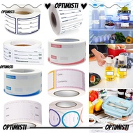 OPTIMISTI8E Food Stickers Removable Food Freezer Refrigerator Date Content Label