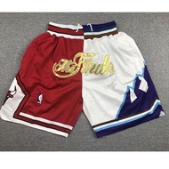 NBA Shorts Chicago Bulls Sports shorts Bulls vs Jazz Pocket version