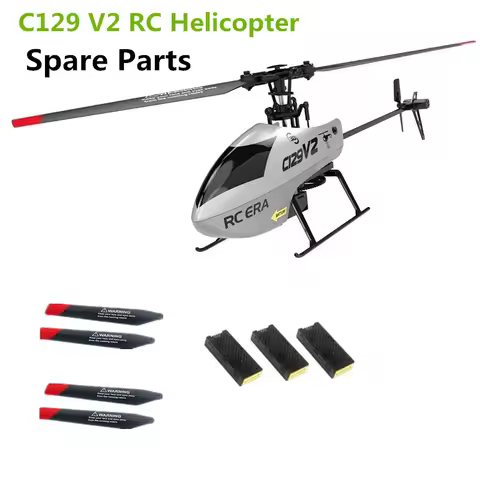 C129 V2 Helicopter Spare Battery 3.7V 300Mah Flight 15 Minut C129V2 RC Helicopter Propeller Maple Le