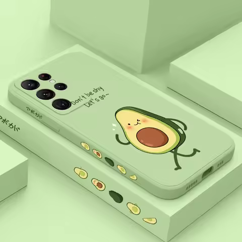 Avocado Family Phone Case For Samsung Galaxy S25 FE S24 S23 S22 S21 S20 Ultra Plus FE S10 S9 S10E No
