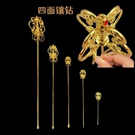 Tin Stick Zen Stick Dharma Stick Ksitigarbha King Buddha Statue Alloy Dharma Tool Accessories Access