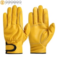 ADAMES Work Gloves, Leather Welding Wear-resistant Gloves, Utility Flex Grip Safety Protection Secur