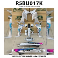 Cover Set Rapido Yamaha Y125ZR 20TH Anniversary (3) White Accessories Motor Y125 Ysuku 125ZR 125 ZR 