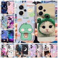 Xiaomi Redmi Note 13 Pro Plus 5G Cute Dinosaur Cat Pattern Phone Casing Redmi Note 13 Pro+ Soft Silicone TPU Case