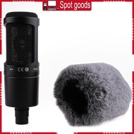 XI Windscreen Pop Filter Furry Windscreen Muff Wind Microphone Cover for AT2020
