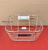 ตะกร้าหน้าสแตนเลสแท้ศูนย์ HONDAเวฟ125iรุ่นไฟหน้าLEDปี2018-20231ใบไม่มีขายึด อะไหล่ตกแต่งรถจักรยานยนต