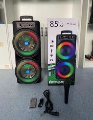 YUTU TTD-2807 8.5X2 inches 2000W Portable Wireless Karaoke Bluetooth Speaker with MIC