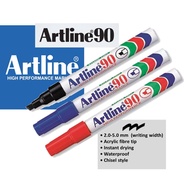 Artline 90 Permanent Marker Chisel Tip (Pen marker dakwat kekal mata khat)