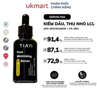 Serum TIAM Niacinamide 20% + Zinc 1% Thu Nhỏ Lỗ Chân Lông Kiểm Soát Dầu Nhờn Và Ngừa Mụn 30ml
