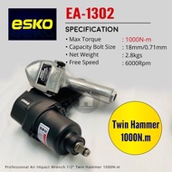 ESKO 1/2" 1000Nm Air Impact Wrench , Professional Air Impact Wrench (Twin Hammer), Impact Gun