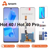 จอ LCD แบบดั้งเดิมสำหรับ Infinix Hot 40 Hot40 Pro X6837 X6836หน้าจอสัมผัสจอประกอบ Digitizer พร้อมชิ้
