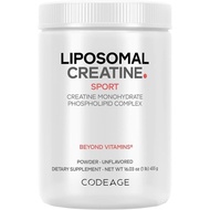 Codeage Liposomal Creatine Powder Supplement - 3-Month Supply - 5000mg Creatine Monohydrate Pre Work