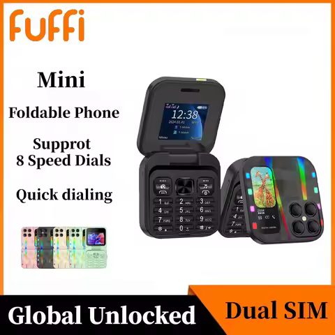 FUFFI S23 Pro,Folding Mini Phone,2.4 inch,Luminous phone, fun feature phone, 2G network, dual SIM, p